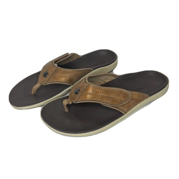 Men Sandals Flip Flop with Orthotic Flat Feet Plantar Fasciitis Arch Support 8W - Picture 1 of 5